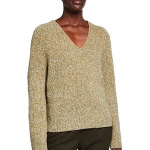 Vince V neck silk wool blend sweater